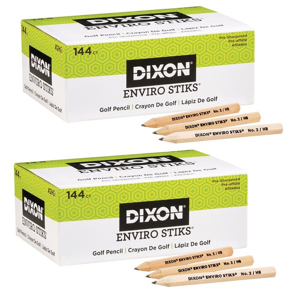Dixon Ticonderoga EnviroStiks Golf Pencils, PK288, 288PK 15099